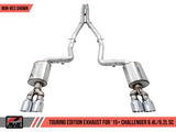 AWE Touring Edition Exhaust for 15+ Challenger 6.4 / 6.2 SC - Non-Resonated