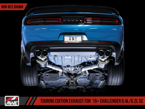 AWE Touring Edition Exhaust for 15+ Challenger 6.4 / 6.2 SC - Non-Resonated