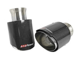 aFe Power MACH Force-Xp 4-1/2" Carbon Fiber/Stainless Steel Direct-Fit Exhaust Tip Set